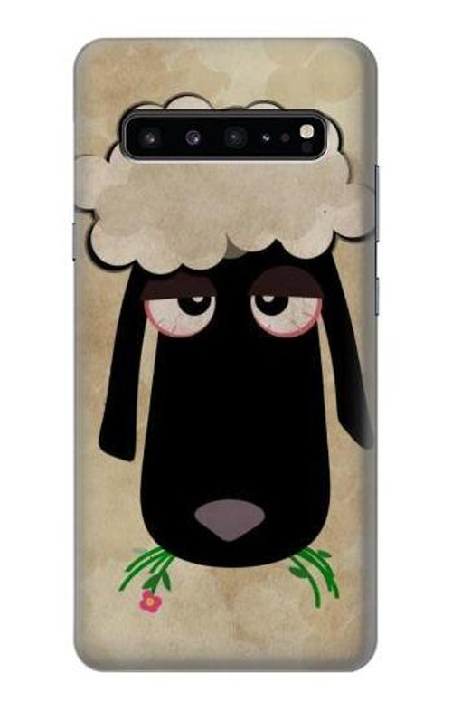 S2826 Cute Cartoon Unsleep Black Sheep Case Cover Custodia per Samsung Galaxy S10 5G
