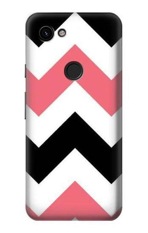 S1849 Pink Black Chevron Zigzag Case Cover Custodia per Google Pixel 3a S1849 Pink Black Chevron Zigzag Case Cover Custodia per Google Pixel 3a