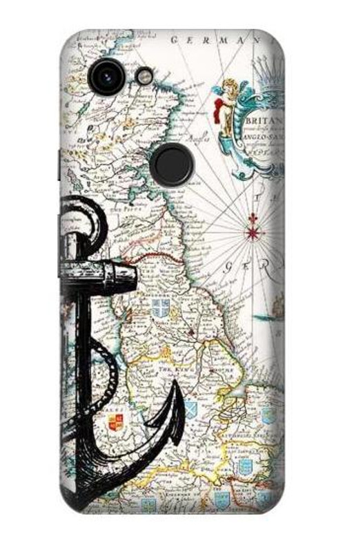 S1962 Nautical Chart Case Cover Custodia per Google Pixel 3a S1962 Nautical Chart Case Cover Custodia per Google Pixel 3a