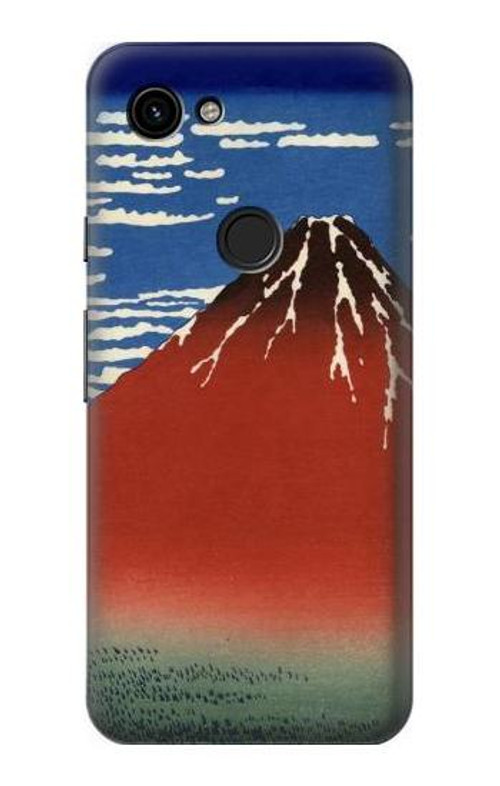 S2390 Katsushika Hokusai Red Fuji Case Cover Custodia per Google Pixel 3a
