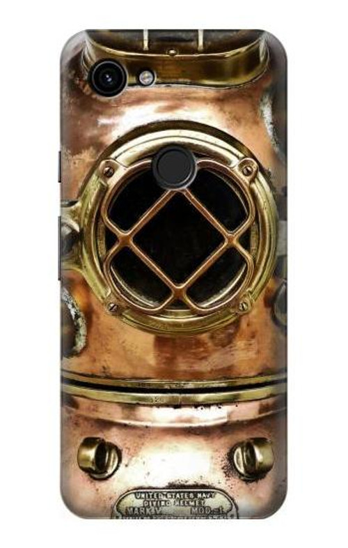 S2412 Vintage Deep Sea Diving Helmet Case Cover Custodia per Google Pixel 3a