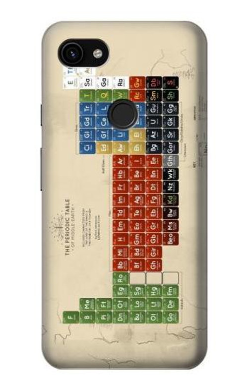 S1695 The Periodic Table of Middle Earth Case Cover Custodia per Google Pixel 3a XL