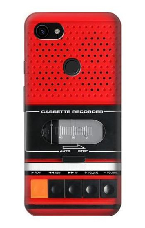 S3204 Red Cassette Recorder Graphic Case Cover Custodia per Google Pixel 3a XL