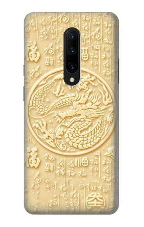 S3288 White Jade Dragon Graphic Painted Case Cover Custodia per OnePlus 7 Pro