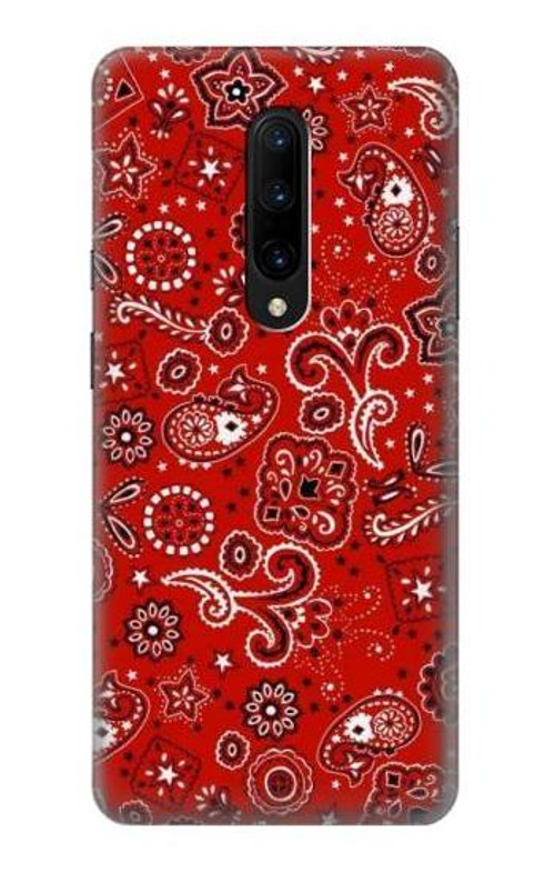 S3354 Red Classic Bandana Case Cover Custodia per OnePlus 7 Pro