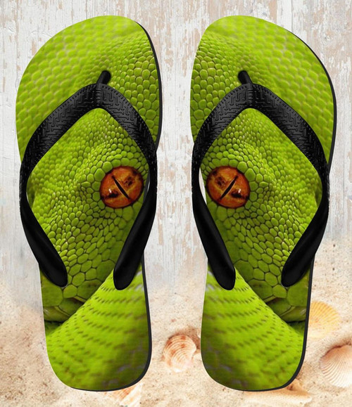 FA0071 Green Snake Sandali Ciabatte Infradito per Spiaggia e Piscina Unisex