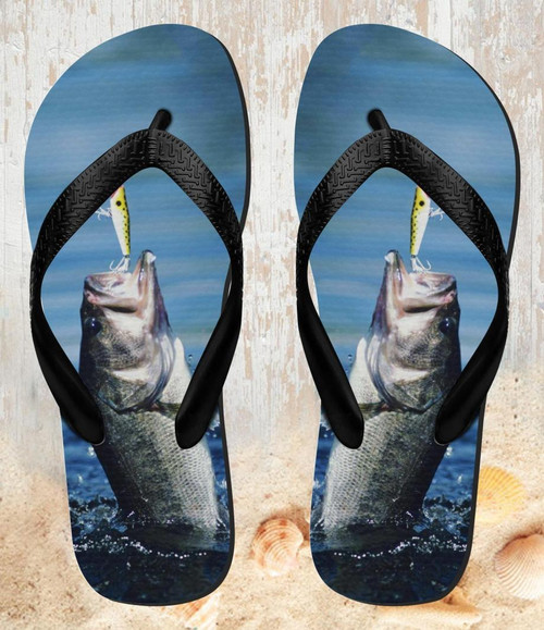 FA0129 Bass Fishing Sandali Ciabatte Infradito per Spiaggia e Piscina Unisex