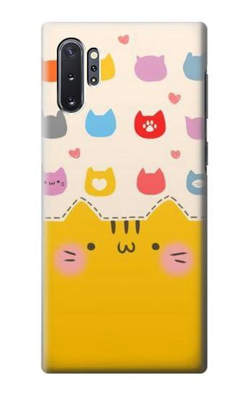 S2442 Cute Cat Cartoon Funny Case Cover Custodia per Samsung Galaxy Note 10 Plus