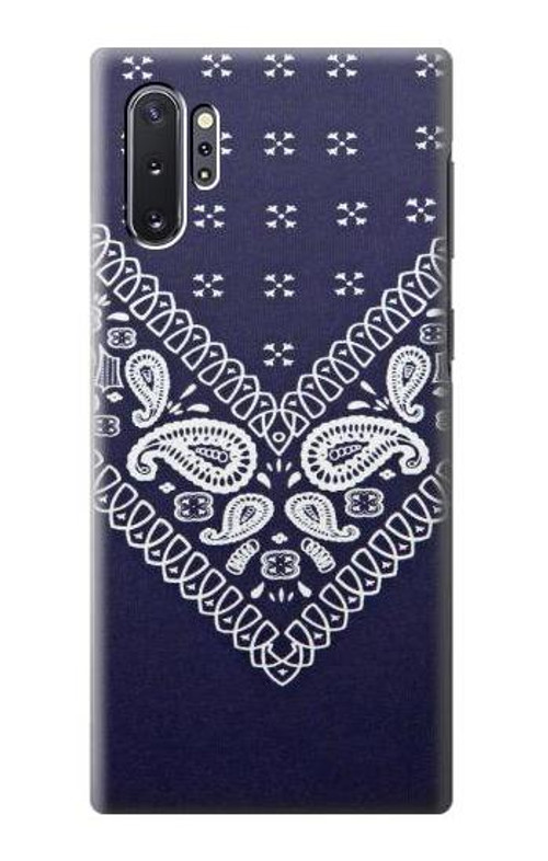 S3357 Navy Blue Bandana Pattern Case Cover Custodia per Samsung Galaxy Note 10 Plus