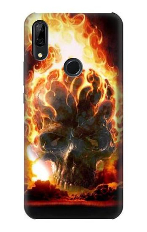 S0863 Hell Fire Skull Case Cover Custodia per Huawei P Smart Z, Y9 Prime 2019