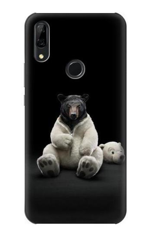 S0878 Black Bear Case Cover Custodia per Huawei P Smart Z, Y9 Prime 2019