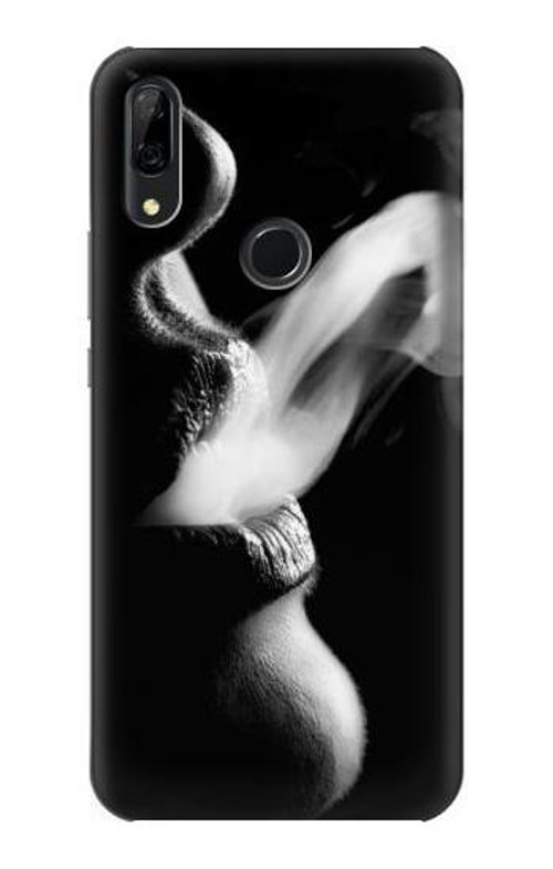 S0917 Sexy Lip Girl Smoking Case Cover Custodia per Huawei P Smart Z, Y9 Prime 2019
