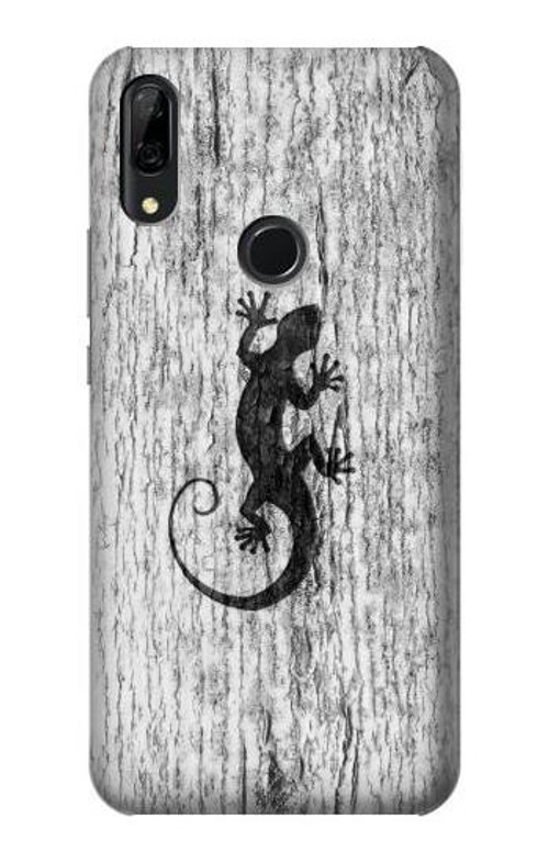 S2446 Gecko Wood Graphic Printed Case Cover Custodia per Huawei P Smart Z, Y9 Prime 2019