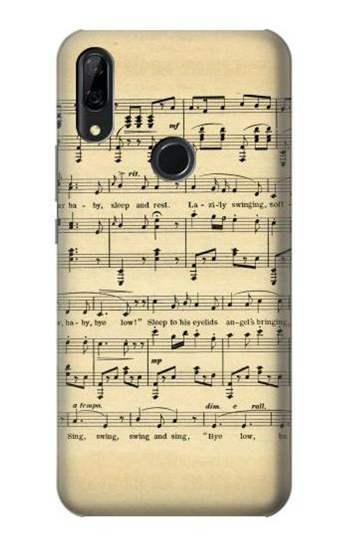 S2504 Vintage Music Sheet Case Cover Custodia per Huawei P Smart Z, Y9 Prime 2019