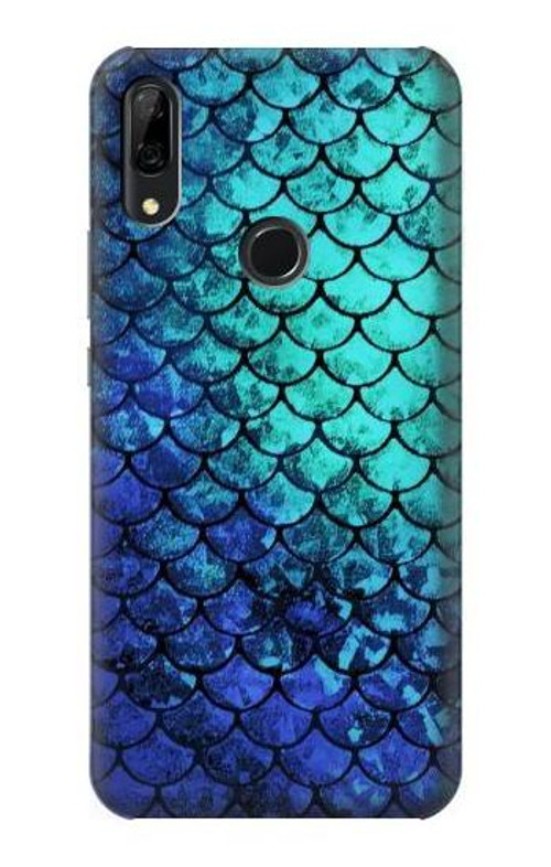 S3047 Green Mermaid Fish Scale Case Cover Custodia per Huawei P Smart Z, Y9 Prime 2019