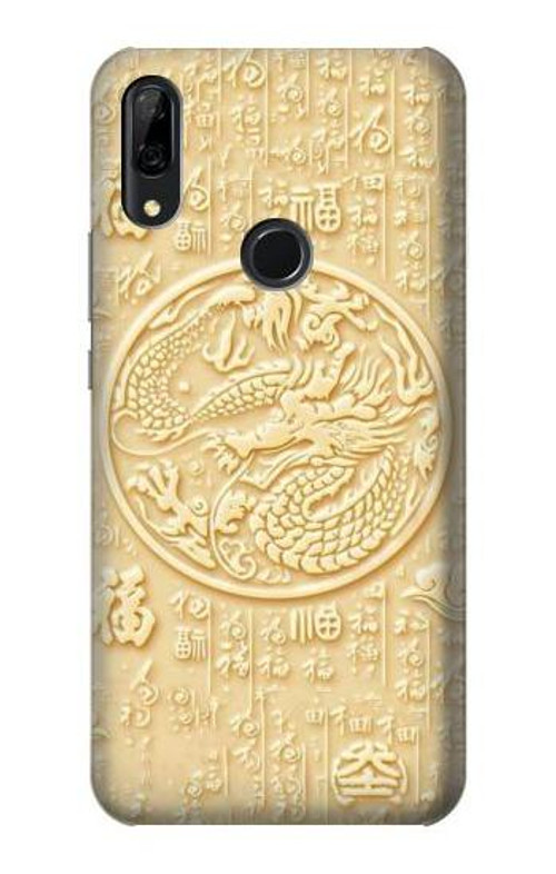 S3288 White Jade Dragon Graphic Painted Case Cover Custodia per Huawei P Smart Z, Y9 Prime 2019