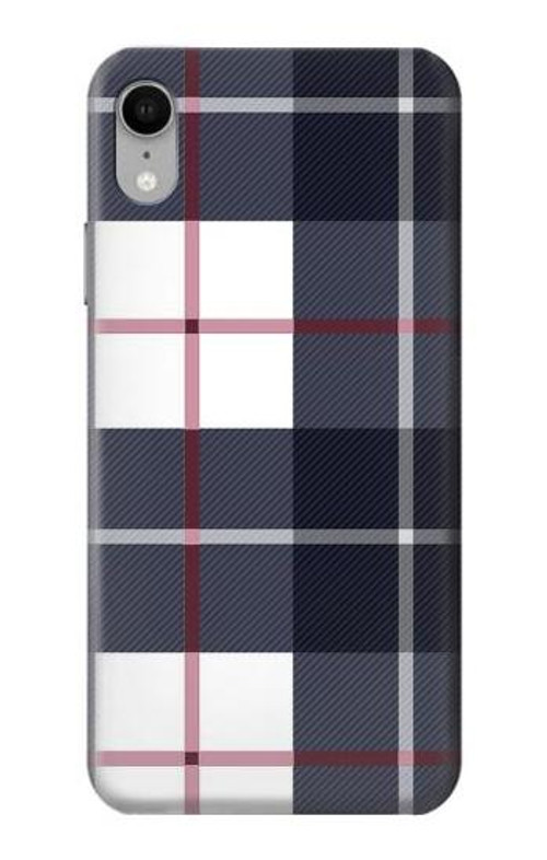 S3452 Plaid Fabric Pattern Case Cover Custodia per iPhone XR