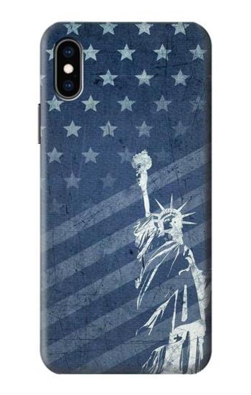 S3450 US Flag Liberty Statue Case Cover Custodia per iPhone X, iPhone XS