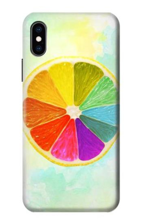 S3493 Colorful Lemon Case Cover Custodia per iPhone X, iPhone XS