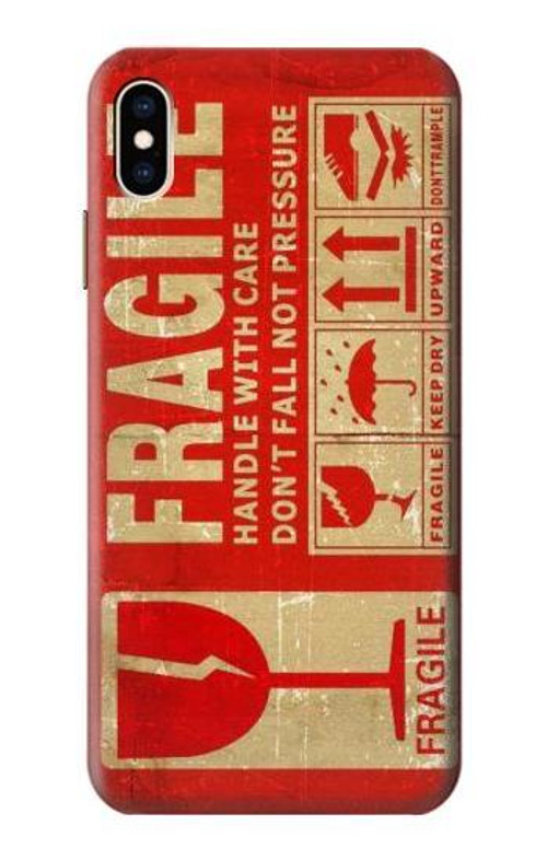 S3552 Vintage Fragile Label Art Case Cover Custodia per iPhone XS Max