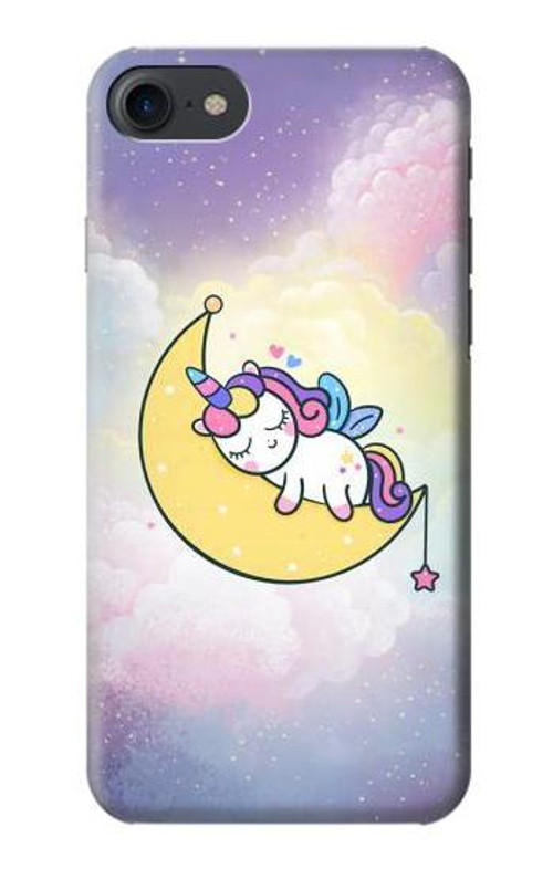 S3485 Cute Unicorn Sleep Case Cover Custodia per iPhone 7, iPhone 8