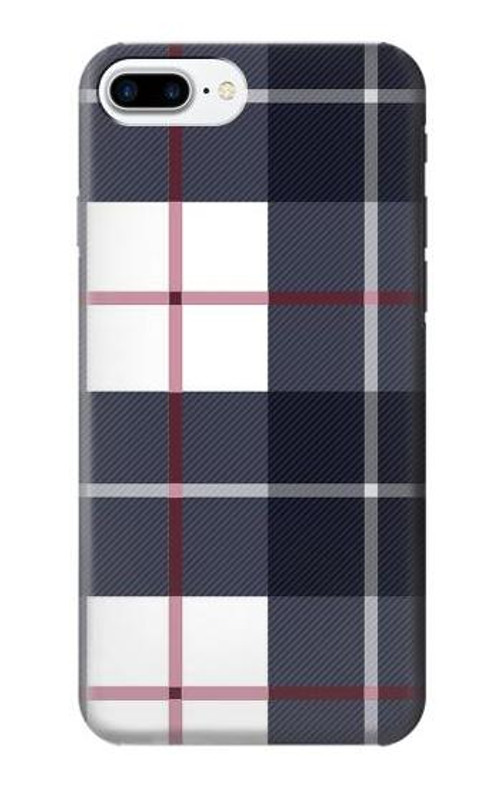 S3452 Plaid Fabric Pattern Case Cover Custodia per iPhone 7 Plus, iPhone 8 Plus