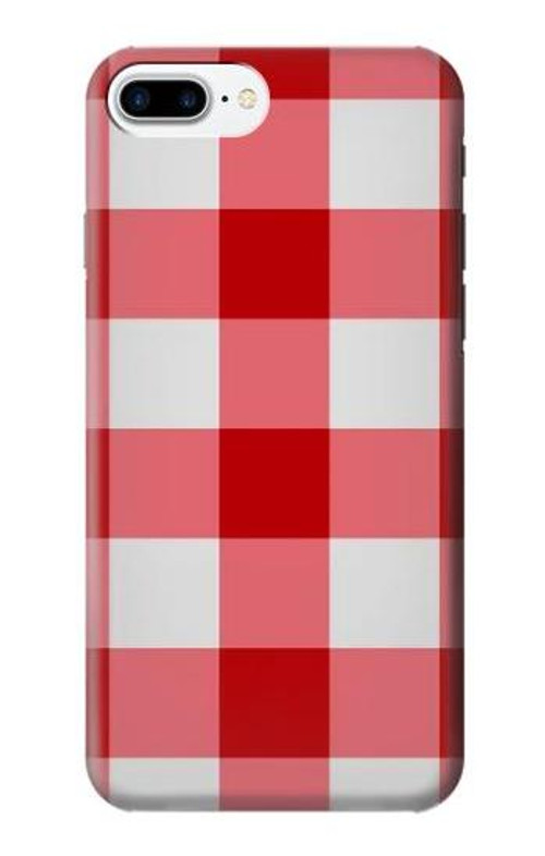 S3535 Red Gingham Case Cover Custodia per iPhone 7 Plus, iPhone 8 Plus