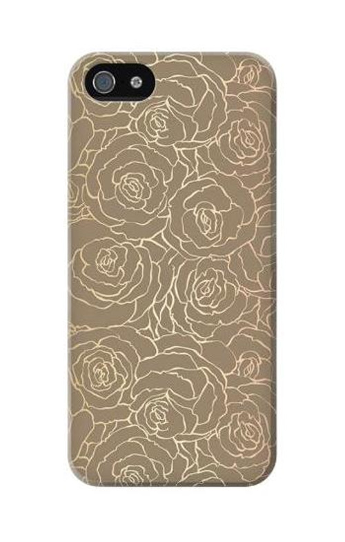 S3466 Gold Rose Pattern Case Cover Custodia per iPhone 5C