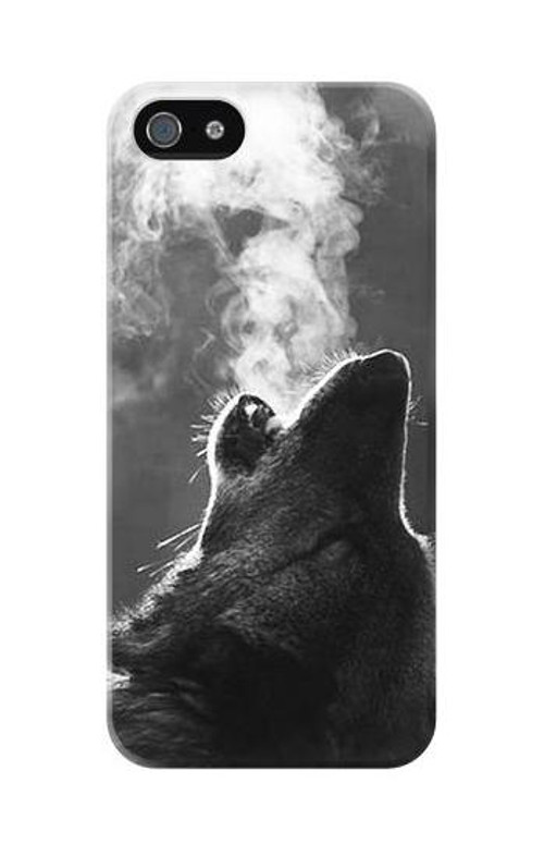 S3505 Wolf Howling Case Cover Custodia per iPhone 5C