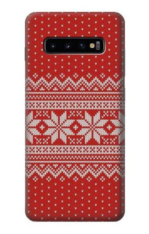 S3384 Winter Seamless Knitting Pattern Case Cover Custodia per Samsung Galaxy S10 Plus