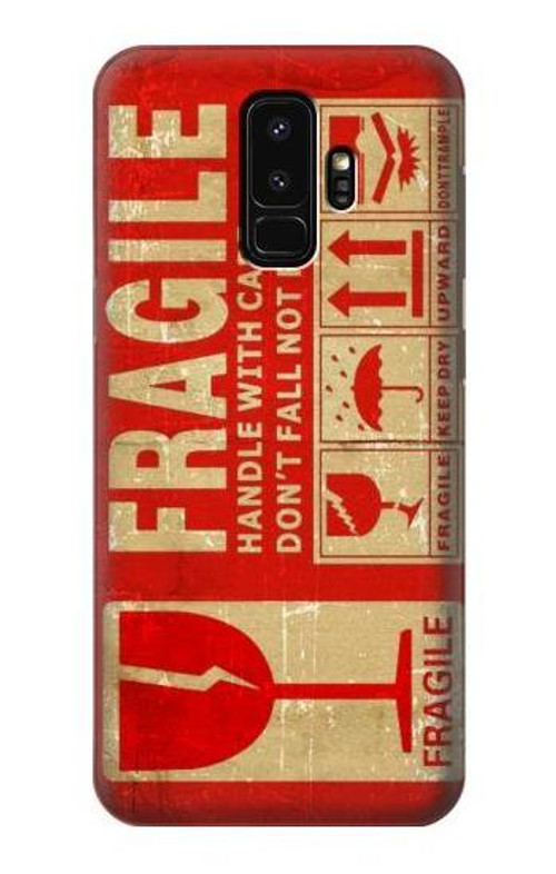 S3552 Vintage Fragile Label Art Case Cover Custodia per Samsung Galaxy S9 Plus