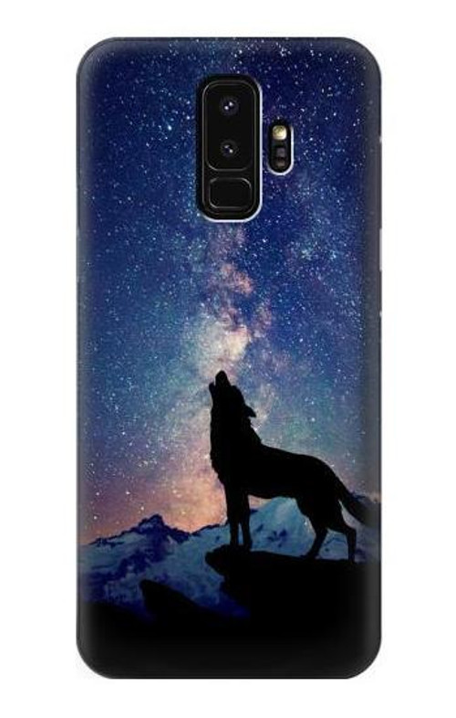 S3555 Wolf Howling Million Star Case Cover Custodia per Samsung Galaxy S9 Plus