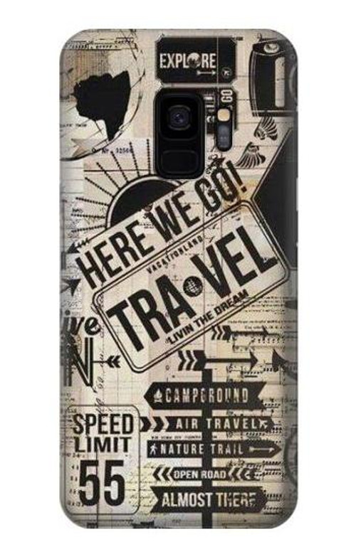 S3441 Vintage Travel Case Cover Custodia per Samsung Galaxy S9