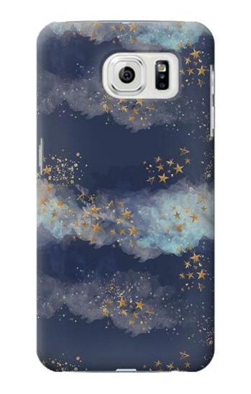 S3364 Gold Star Sky Case Cover Custodia per Samsung Galaxy S7 Edge
