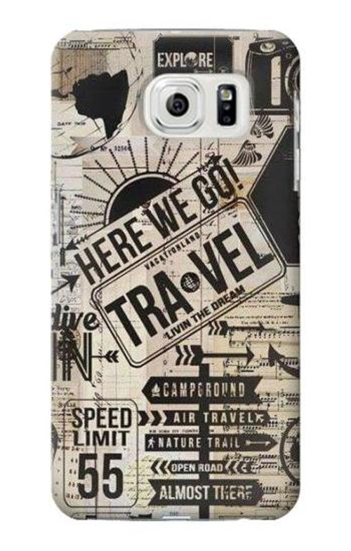 S3441 Vintage Travel Case Cover Custodia per Samsung Galaxy S7 Edge