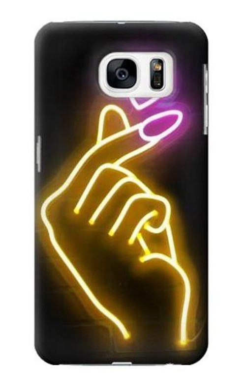 S3512 Cute Mini Heart Neon Graphic Case Cover Custodia per Samsung Galaxy S7