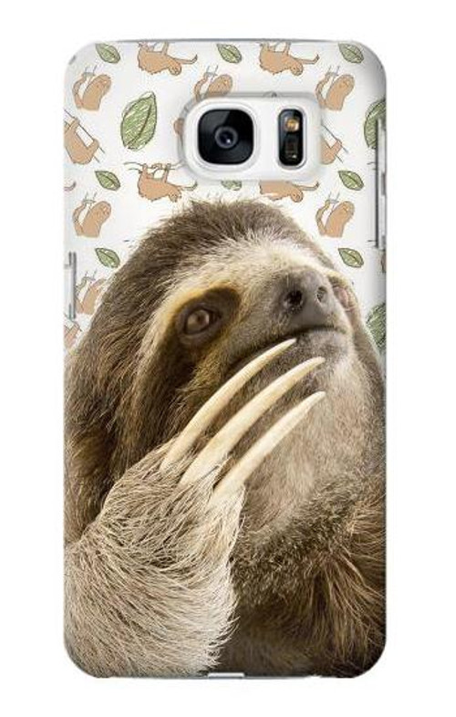 S3559 Sloth Pattern Case Cover Custodia per Samsung Galaxy S7