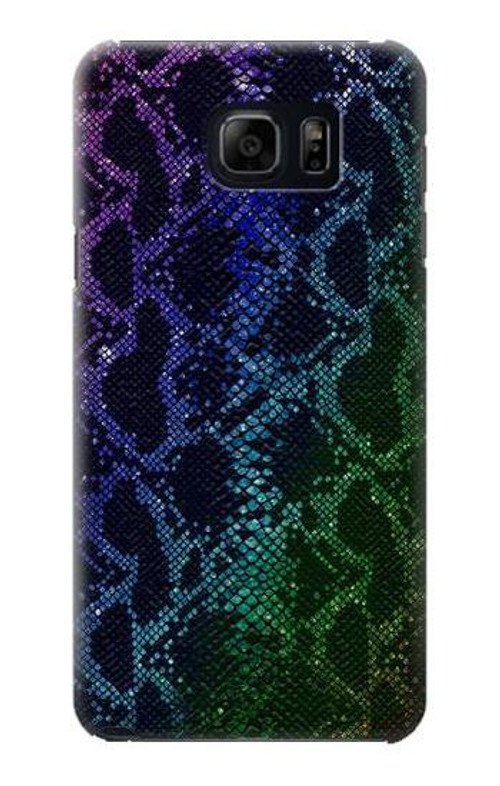 S3366 Rainbow Python Skin Graphic Print Case Cover Custodia per Samsung Galaxy S6 Edge Plus