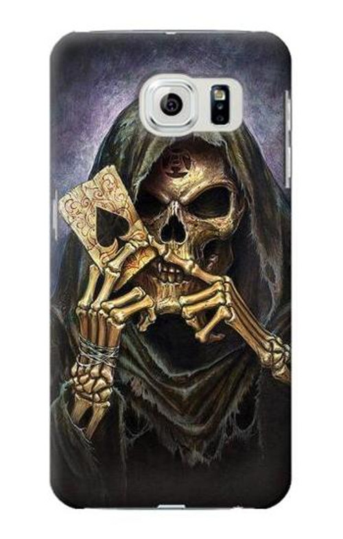 S3594 Grim Reaper Wins Poker Case Cover Custodia per Samsung Galaxy S6