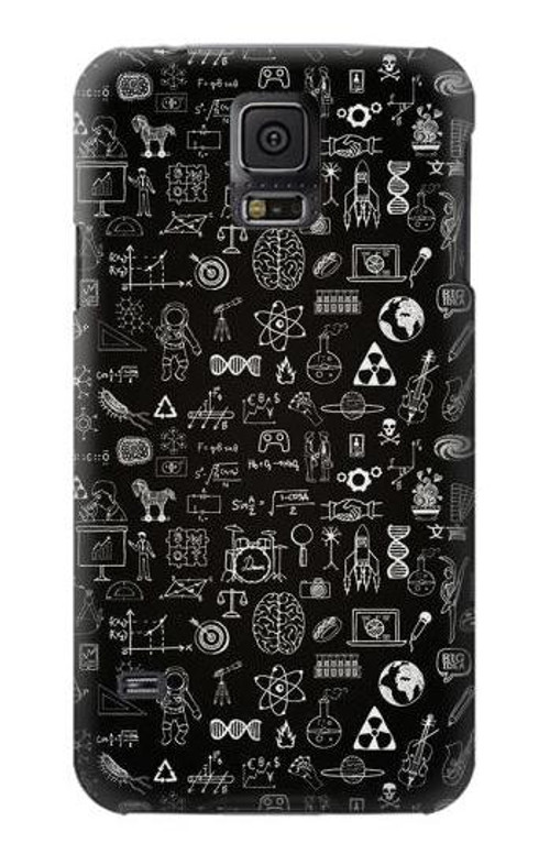 S3426 Blackboard Science Case Cover Custodia per Samsung Galaxy S5