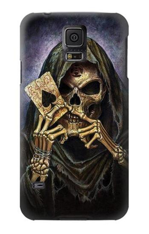 S3594 Grim Reaper Wins Poker Case Cover Custodia per Samsung Galaxy S5