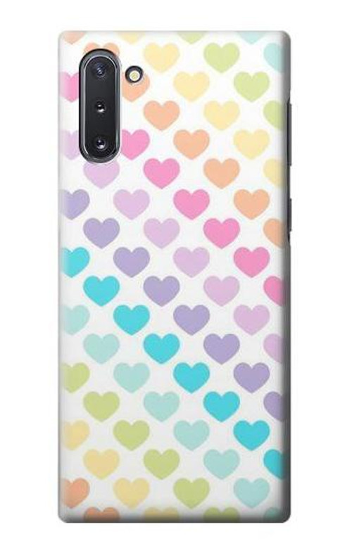 S3499 Colorful Heart Pattern Case Cover Custodia per Samsung Galaxy Note 10