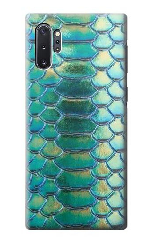 S3414 Green Snake Scale Graphic Print Case Cover Custodia per Samsung Galaxy Note 10 Plus