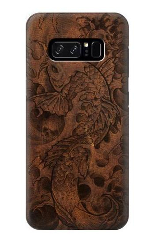 S3405 Fish Tattoo Leather Graphic Print Case Cover Custodia per Note 8 Samsung Galaxy Note8