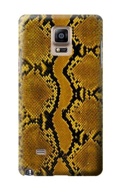 S3365 Yellow Python Skin Graphic Print Case Cover Custodia per Samsung Galaxy Note 4