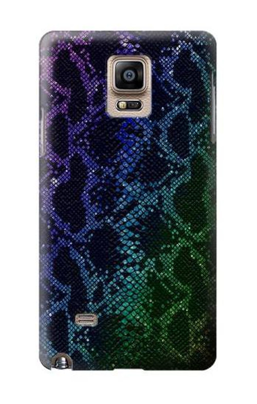 S3366 Rainbow Python Skin Graphic Print Case Cover Custodia per Samsung Galaxy Note 4