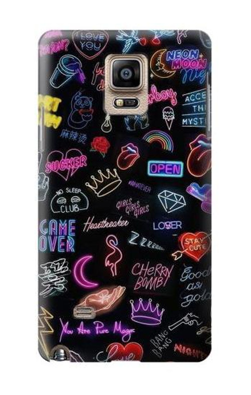 S3433 Vintage Neon Graphic Case Cover Custodia per Samsung Galaxy Note 4