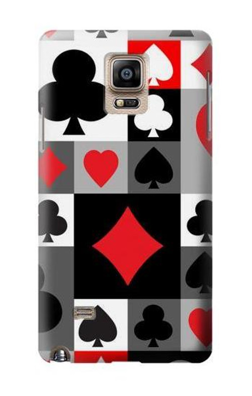 S3463 Poker Card Suit Case Cover Custodia per Samsung Galaxy Note 4