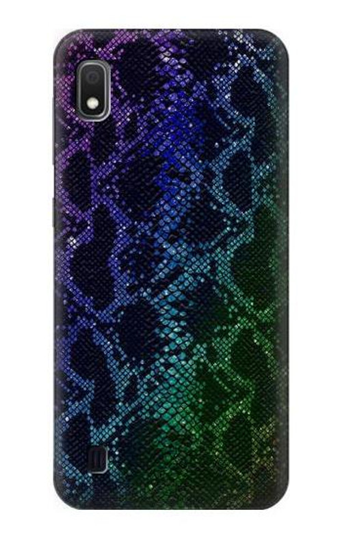 S3366 Rainbow Python Skin Graphic Print Case Cover Custodia per Samsung Galaxy A10