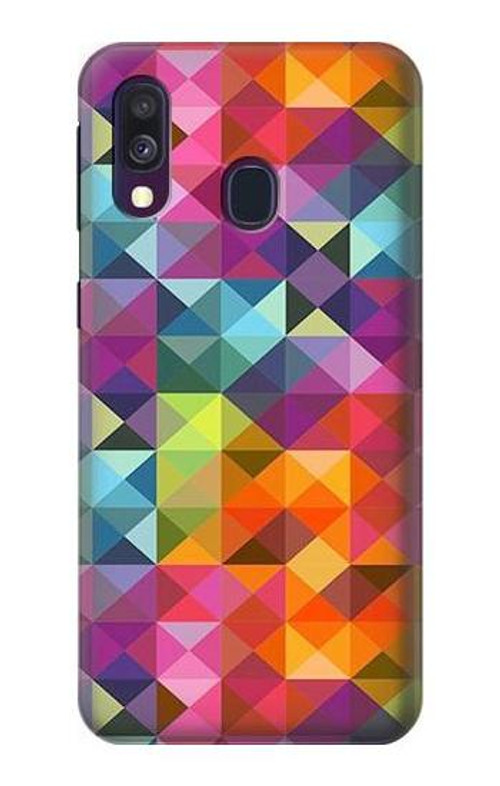 S3477 Abstract Diamond Pattern Case Cover Custodia per Samsung Galaxy A40